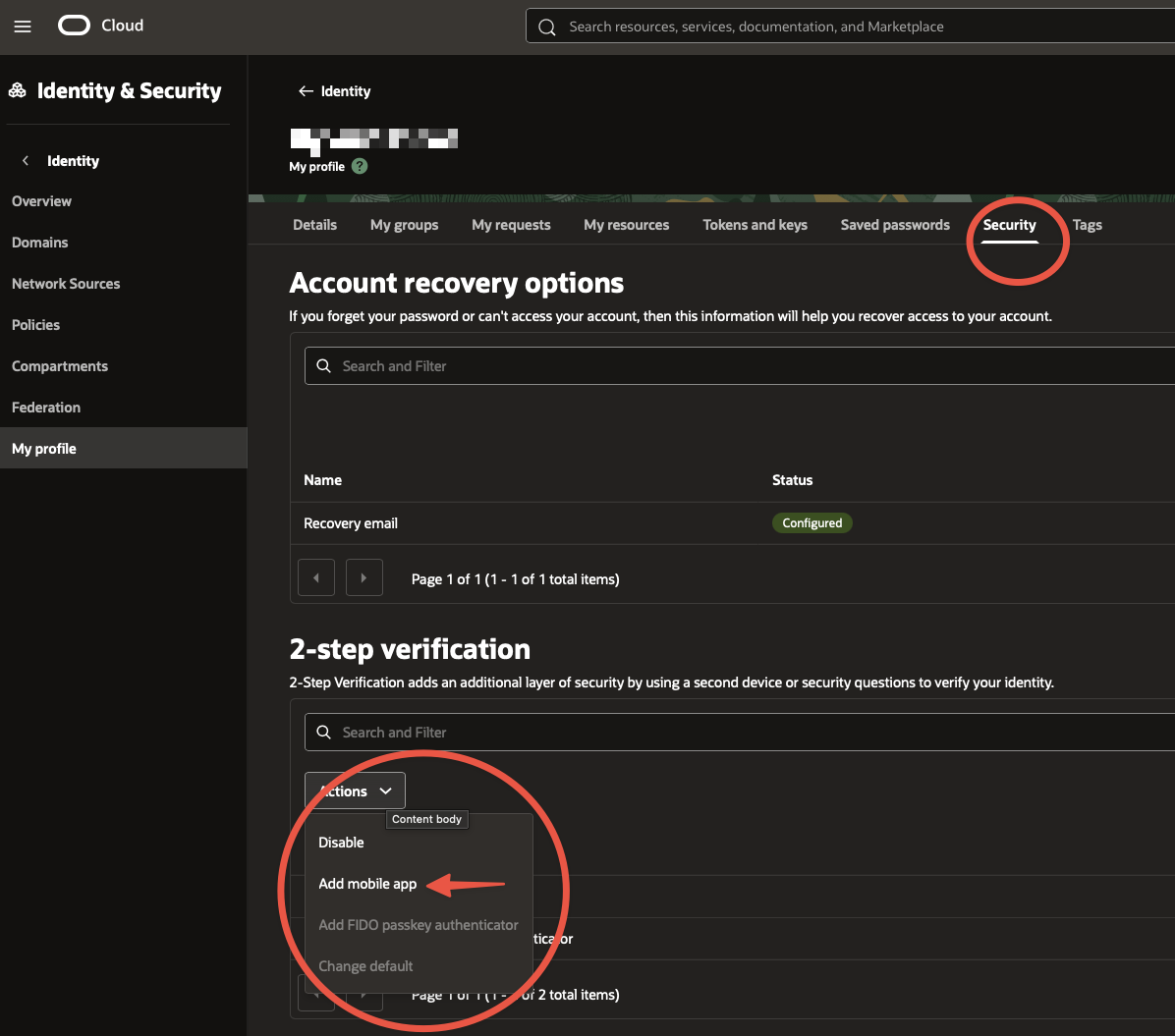Page at OCI where you can add your new phone
